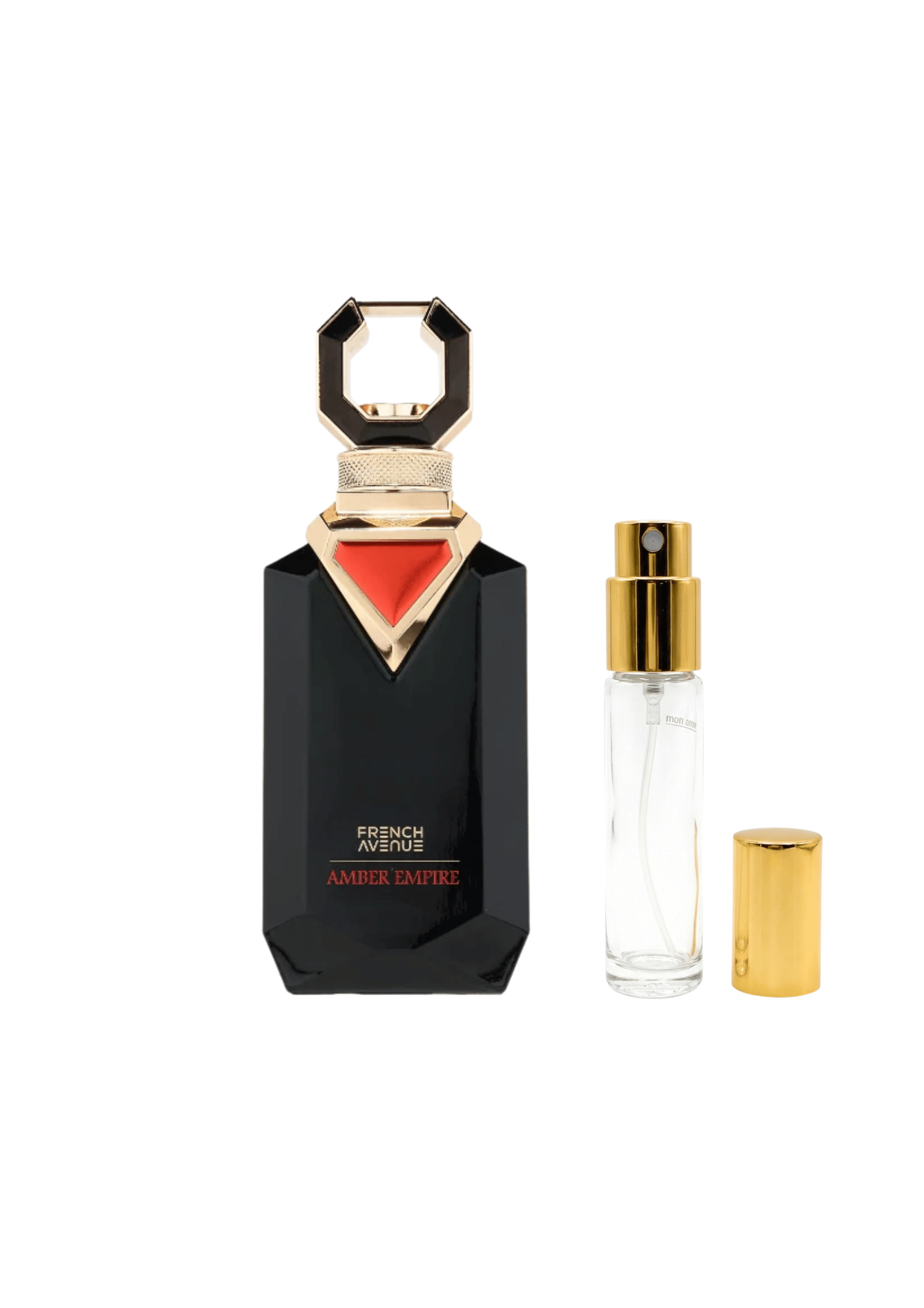 French Avenue Amber Empire decant, original fragrance sample | Luxe Testers